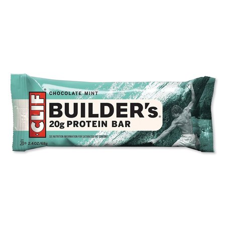 CLIF BAR Builders Protein Bar, Chocolate Mint, 2.4 oz Bar, 12PK CCC160044